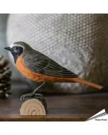 DecoBird Gekraagde roodstaart | Houtgesneden vogel van lindenhout | Wildlife Garden