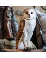 DecoBird Kerkuil, handgesneden houten uil van Wildlife Garden