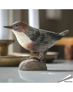 DecoBird Waterspreeuw | Houtgesneden vogel van lindenhout | Wildlife Garden