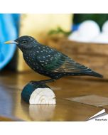DecoBird - Spreeuw | Houtgesneden vogel | lindenhout