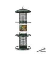 Metalen voedersilo voor wilde vogels ✔️ Duurzaam en stevig metaal ✔️ Ontworpen voor pinda's / vet traktaties ➤ Bestel op www.Vogelhuisje.com