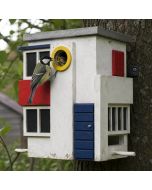 Multiholk De Stijl van Wildlife Garden: nestkast en voederhuis in 1, invliegopening 32 mm, inclusief montageset. Bestel bij Vogelhuisje.com.