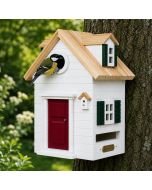 Multiholk New England van Wildlife Garden ✔️ Nestkast en voederhuis in 1 ✔️ Voor kleine tuinvogels ✔️ Geïnspireerd op de architectuur van New England en Cape Cod ➤ Vogelhuisje.com