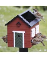 Voederhuisje Fågelmatare met bad (rood)