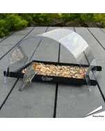 Voedertafel met transparante regenkap voor tuinvogels