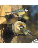 Metaaldraad Pindakaaspothouder voor potjes vogelpindakaas - Vogelhuisje.COM