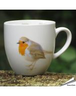 Porseleinen mok - Roodborstje - van Elwin van der Kolk - www.vogelhuisje.com