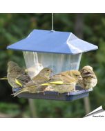 Hangende voedersilo met dakje