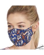 Mondkapje met Honden (blauw) | Wasbaar