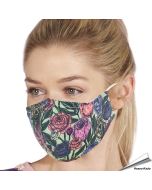 Mondkapje met Pioenrozen motief | Wasbaar