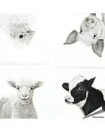 Stijlvolle servetten met koe, varken, schaap en kuiken van Esschert Design ✔️ FSC-papier, 3-laags, biologisch afbreekbaar ✔️ Perfect voor elke tafelsetting ➤ Bestel bij Vogelhuisje.com