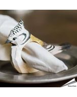 Handgemaakte Houten Servetring Kuifmees - Natuurdecoratie | Vogelhuisje.com