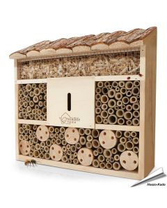 Een nestkast voor Wilde bijen en andere Insecten - met boomschors dak