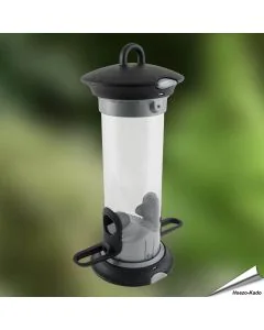 Apollo voedersilo voor zaden - 2 openingen - Vogelbescherming Nederland - www.vogelhuisje.com