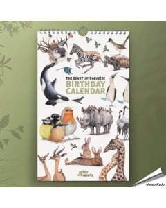 Verjaardagskalender van Beast of Paradise met wilde dieren ➤ Bestel nu op Vogelhuisje.com
