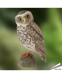 DecoBird - Steenuil | Houtgesneden vogel | lindenhout