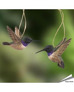 Houtgesneden DecoBirds | Zwartkinkolibries | Wildlife Garden