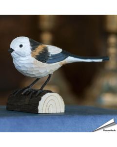 DecoBird - Staartmees | Houtgesneden vogel | lindenhout