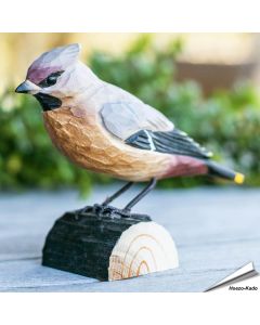 DecoBird - Pestvogel | Houtgesneden vogel | lindenhout