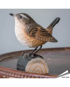 DecoBird - Winterkoning | Houtgesneden vogel | lindenhout