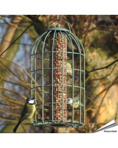 Zorg ervoor dat je vogels altijd genoeg te eten hebben met ons Voedersilo met beschermkooi voor pinda's!