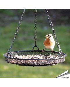 Hangende metaal-voederschaal voor vogels - Bestel op Vogelhuisje.com