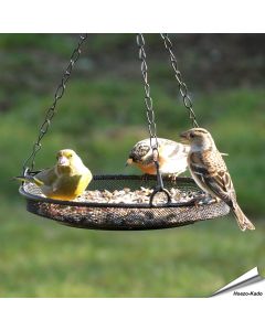 Hangende metaal-voederschaal voor vogels - Bestel op Vogelhuisje.com