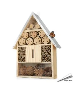 Insectenhotel met metalen dak - Groot