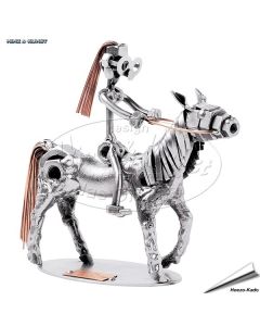 Hinz en Kunst sculptuur - Meisje op pony