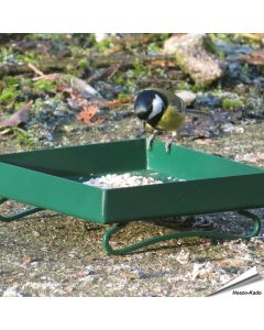 Metaal-Grondvoedertafel voor tuinvogels (groen)