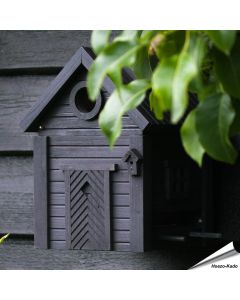 Multiholk Carbon Black voederhuis en nestkast | Vogelhuisje.com