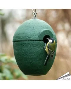 Houtbeton nestkast Malaga | hangend | groen | Vogelhuisje.com