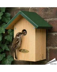 Nestkast huismus "Week van de Nestkast" ✔️ Aanbevolen door Vogelbescherming NL en SOVON ✔️ FSC-gecertificeerd hout ✔️ Mooie geschenkdoos ✔️ Koop bij Vogelhuisje.com