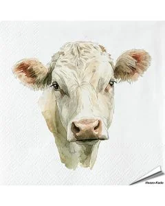 Stijlvolle servetten met een koe (boederijdier) van Esschert Design ✔️ FSC-papier, 3-laags, biologisch afbreekbaar ✔️ Perfect voor elke tafelsetting ➤ Bestel bij Vogelhuisje.com