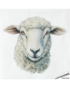 Stijlvolle servetten met een schaap (boederijdier) van Esschert Design ✔️ FSC-papier, 3-laags, biologisch afbreekbaar ✔️ Perfect voor elke tafelsetting ➤ Bestel bij Vogelhuisje.com