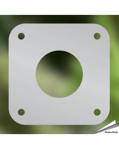 RVS Invliegplaatje voor nestkasten - vierkant (28mm) - Voorkomt uithakken van de invliegopening van je houten nestkast.