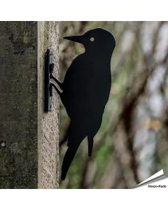 Silhouet Specht (Grote Bonte Specht) van metaal