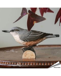 DecoBird - Boomklever | Houtgesneden vogel | lindenhout