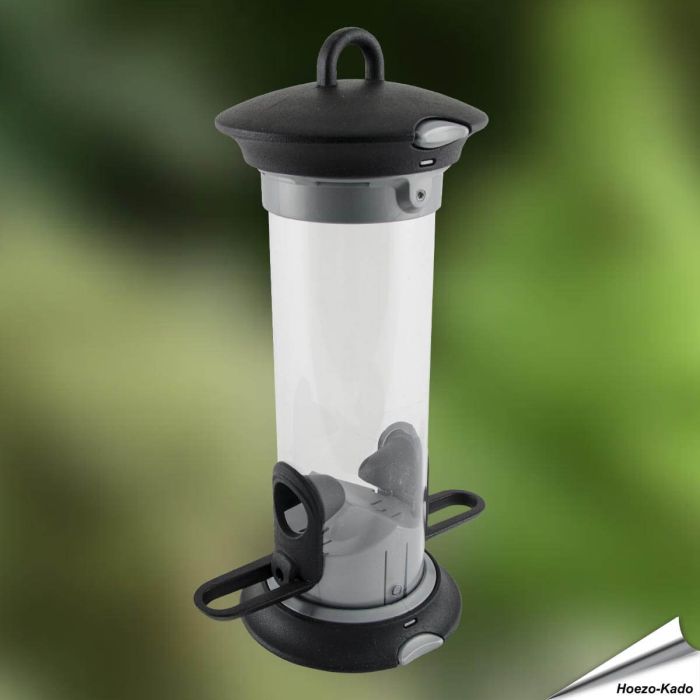 Apollo voedersilo voor zaden - 2 openingen - Vogelbescherming Nederland - www.vogelhuisje.com