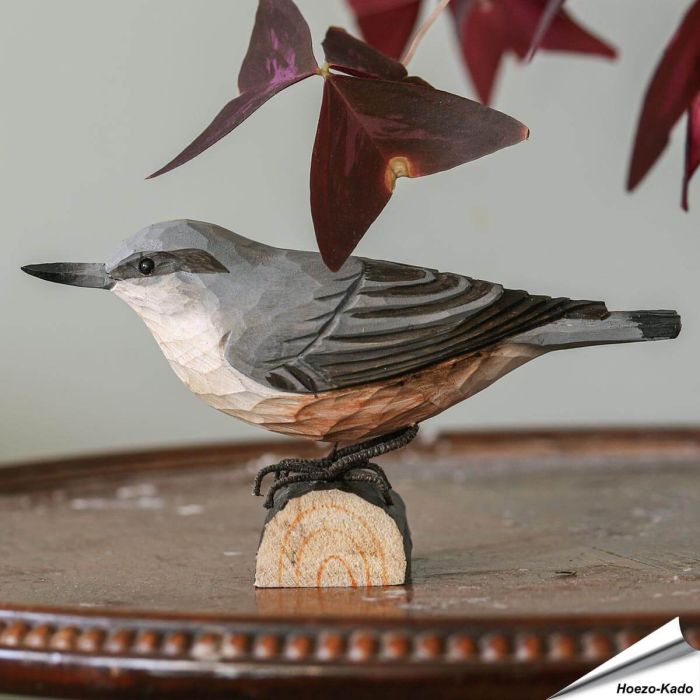DecoBird Boomklever | Houtgesneden vogel van lindenhout | Wildlife Garden