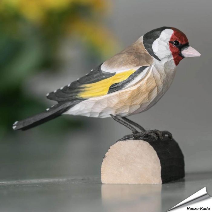 DecoBird Putter | Houtgesneden vogel van lindenhout | Wildlife Garden