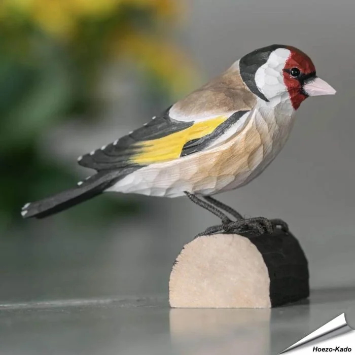 DecoBird Putter | Houtgesneden vogel van lindenhout | Wildlife Garden