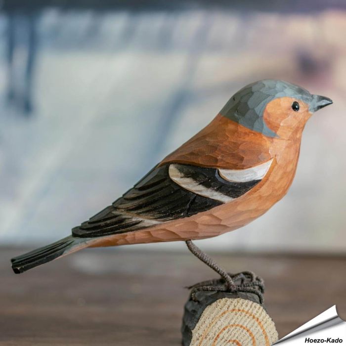 DecoBird Vink | Houtgesneden vogel van lindenhout | Wildlife Garden