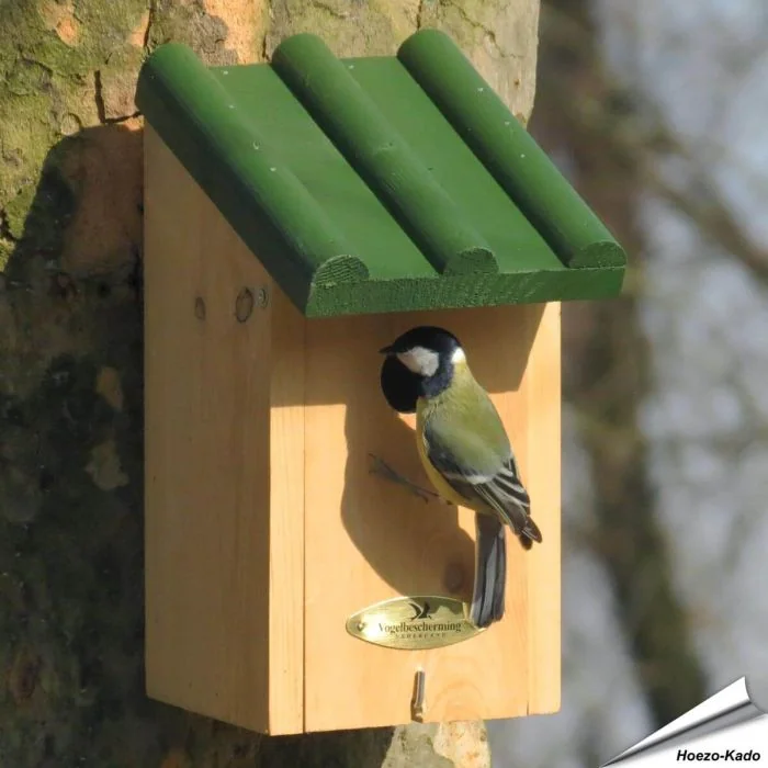 Nestkast koolmees "Week van de Nestkast" ✔️ Aanbevolen door Vogelbescherming NL en SOVON ✔️ FSC-gecertificeerd hout ✔️ Mooie geschenkdoos ✔️ Koop bij Vogelhuisje.com