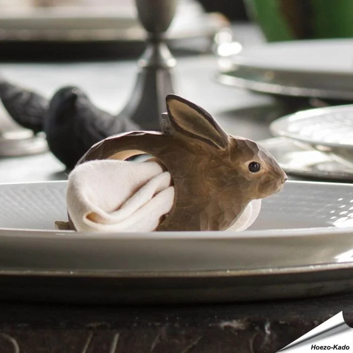 Handgemaakte Servetring Konijn - Unieke Tafeldecoratie | Vogelhuisje.com