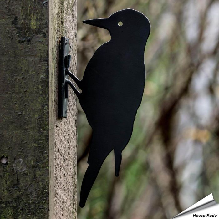 Silhouet Specht (Grote Bonte Specht) van metaal