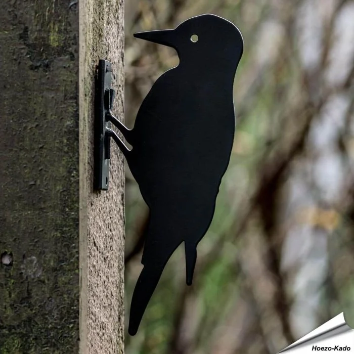 Silhouet Specht (Grote Bonte Specht) van metaal