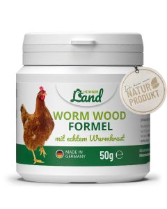 Wormwood Formule voor gevogelte van HÜHNER Land ✔️ Na een wormkuur bij kippen ✔️ Natuurlijke kruiden ✔️ Ondersteunt een gezonde darmfunctie ✔️ Bestel nu op Vogelhuisje.com