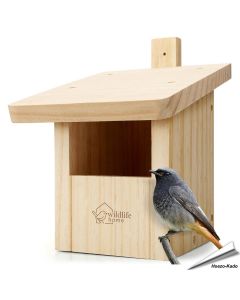 Nestkast voor roodstaartjes | Onbehandeld grenenhout | Vogelhuisje.com