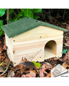 Houten Egelhuis met zadeldak | Bouwpakket | Vogelhuisje.com
